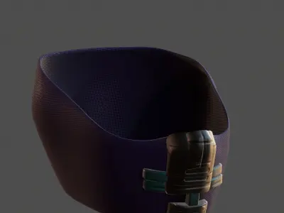Gas mask helmet 3d model scifi Low-poly  Low-poly 3D model 160
