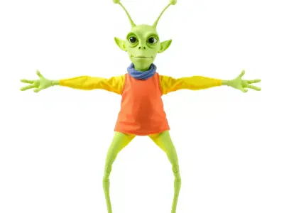 Playful Alien Character model pack Low-poly 3D model