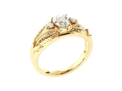 Pear fancy ring 3D print model