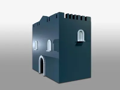 Castle Gate Low Poly 3D Free 3D model