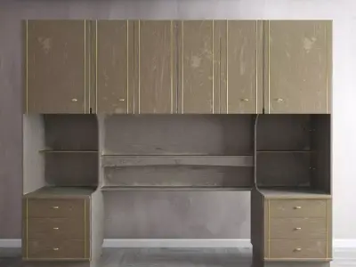 Mobilia locker with drawers and cabinets 3D model