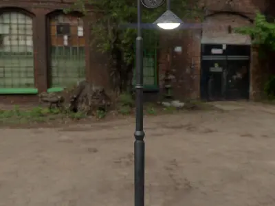 Lamp Post 2 Low-poly 3D model