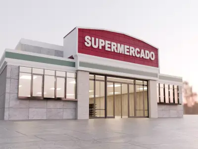 Supermercado Supermarket 3D  Low-poly 3D model