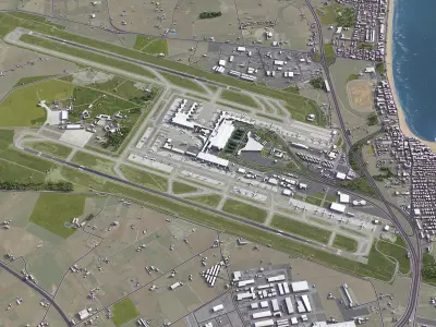 Palma de Mallorca - Airport - PMI Low-poly 3D model