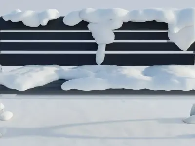 Snow Bench Free 3D model