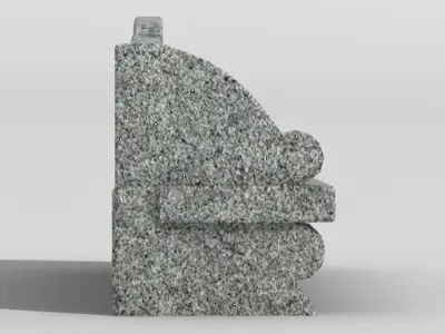 Stone bench Free 3D model