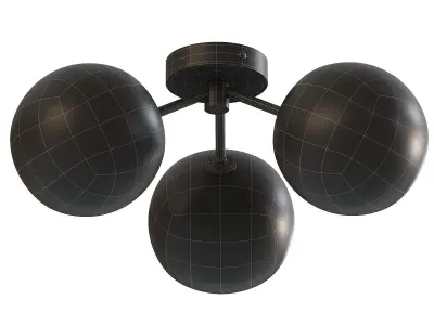 Cassia Semi Flush Ceiling Light 3D model