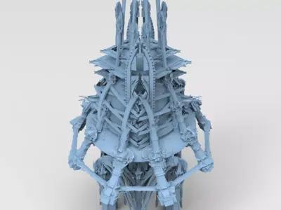 Scull knight bone tower 3D model
