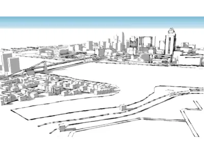 Downtown Cincinnati Ohio 3D model