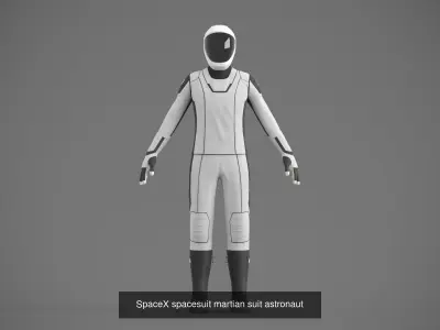 Space explorer bundle Martian base and SpaceX starships 3D Model Pack