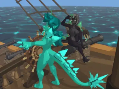 Acheron Kaiju Nude Low-poly 3D model