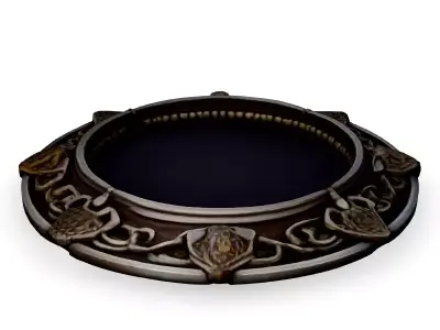 Intricate Celtic Knot Circle Frame Low-poly 3D model