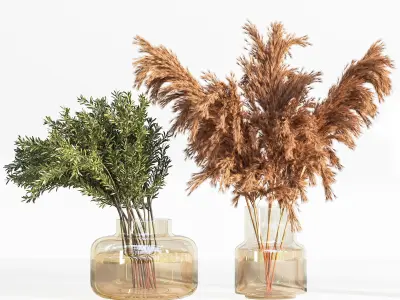 Collaction Plants Bouquet 01 3D model