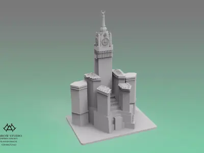 Abraj Al Bait Towers  Low Poly 3D Printable Model 3D print model