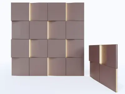 Wall decorative light 3d panel  Free 3D model