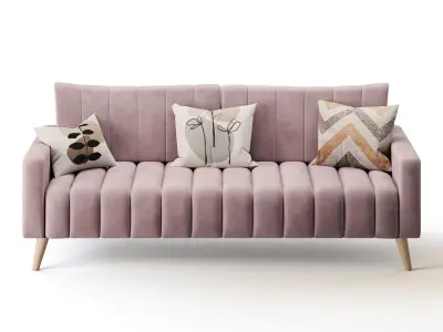 Sofa Markful Velvet Grey 3D model