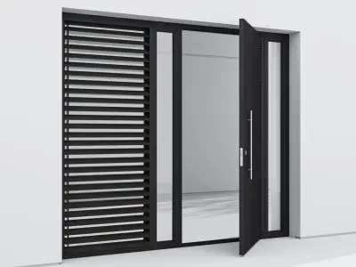 Aluminium door 71 3D model