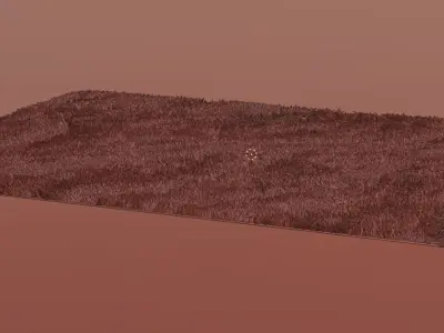 Rectangle fur rug  3 colors 3D model