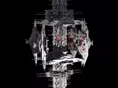 Mega Sci-Fi city Space station Kitbash 3 3D model