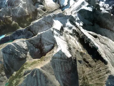 Mount Victoria and Lake Louise Canada 3D model