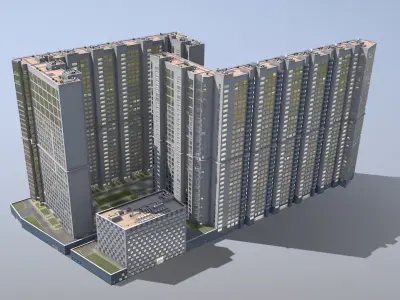 MSK Building 23 airbus Low-poly 3D model