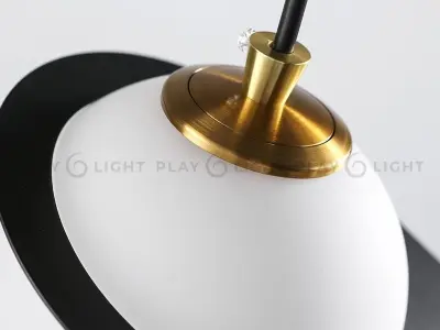 ANGLE pendant light with four balls hanging from it 3D model