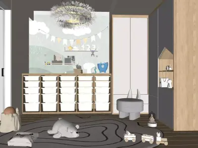 children s room 3D model purchase