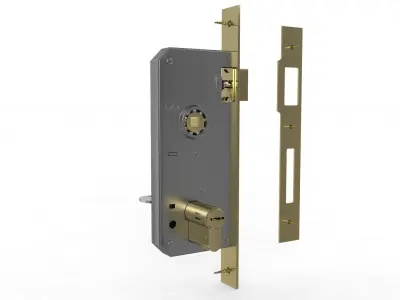 Door Lock with Cylinder  3D model