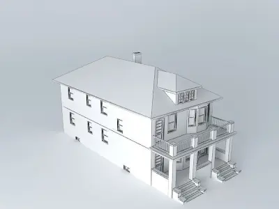 Two Family Flat Free 3D model