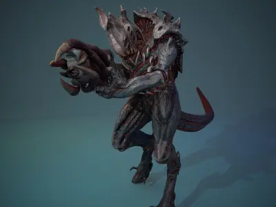 Armored beetle Low-poly 3D model