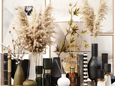 4 Product Decorative Set 02 3D Model Pack