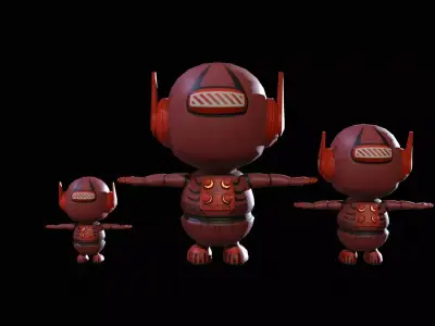 Minirobotic7Pack4 Low-poly 3D model