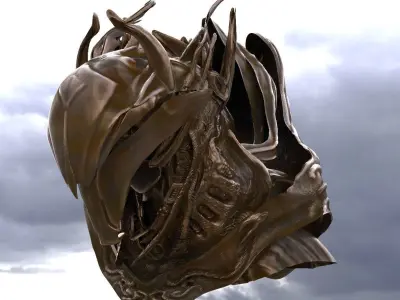 Sci Fi giant helmet 3D model