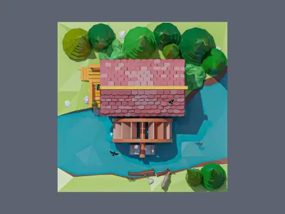 land 10A Low-poly 3D model