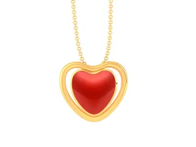 Kids Heart Pendants 3dm STL OBJ FBX Renders Details 3D print model buy