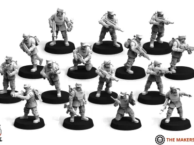 Universal Guard - Light Infantry Builder 3D print model