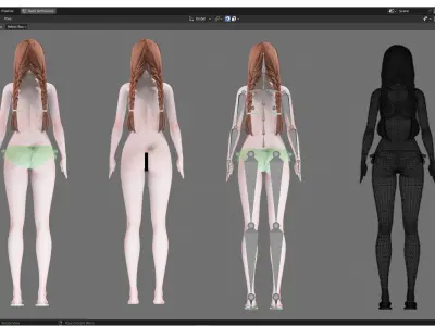 Bikini 0016 - UE5 - Unity - Blender - Animated Low-poly 3D model