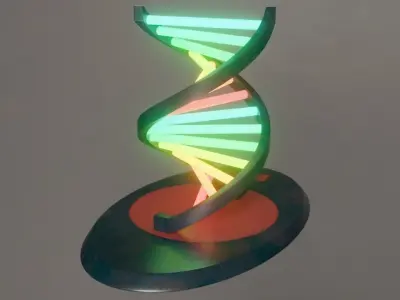Double Helix Lamp- Low Poly Low-poly 3D model