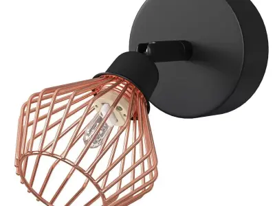 Metal Wall Light Copper Volga 3D model