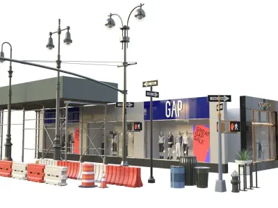 28 Unique New York City props 3D model