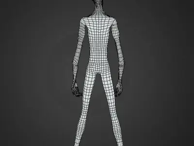 Slender Man Base Model Low-poly 3D model
