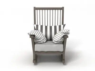 Gervasoni Gray Rocking Chair 3D model