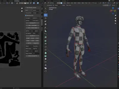 Boy with Katana and suite 3D model
