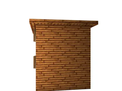 Cowboy house big Low-poly 3D model