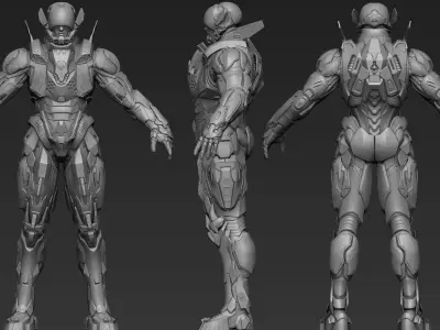 Cyberpunk Male Character Concept 3D model