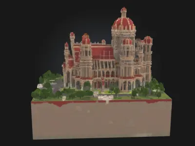 Gothic Blockmasterpiece Stone Majesty of a Dark Age 3D model