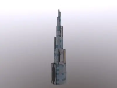 Cyberpunk City - Building 50 Low-poly 3D model