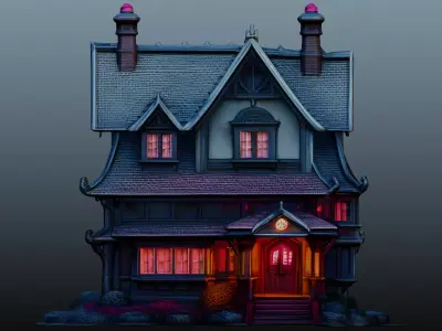 Mediaval fantasy house 3D model