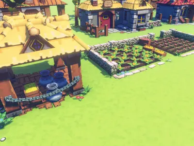 EnviroKit - THE VILLAGE - Retro Lowpoly Low-poly 3D model