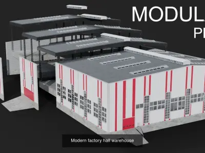 Steel works factory warehouse 3D Model Pack